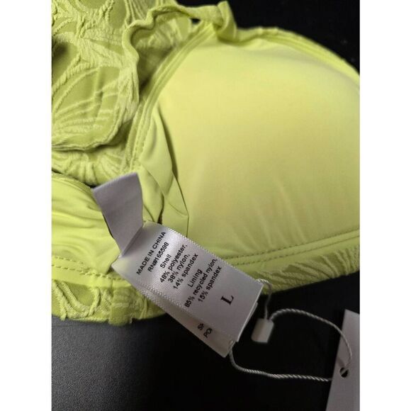 NWT Andie Swim women's The Molokai swim bikini top Daiquiri Green Size Large - Picture 4 of 4